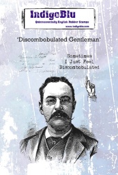 Discombobulated Gentleman A6 Red Rubber Stamp